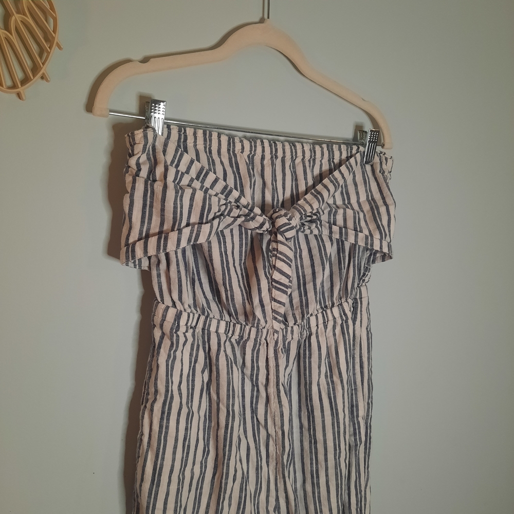 Aerie Striped Jumpsuit in Blue‎ and White